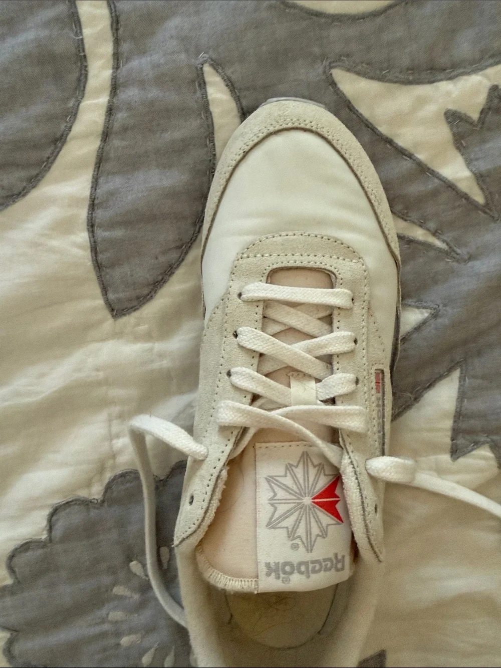 Reebok Retro Runner Sneakers in Cream and Navy